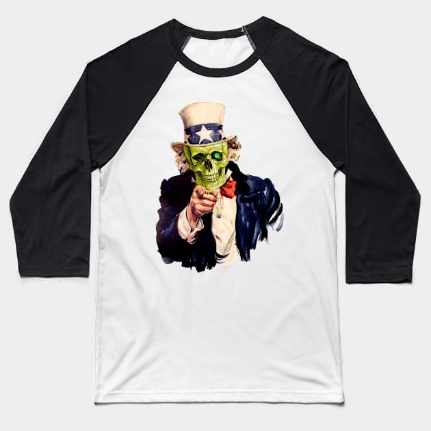 Uncle Doom Solo Baseball T-Shirt by Rampageo Industries 